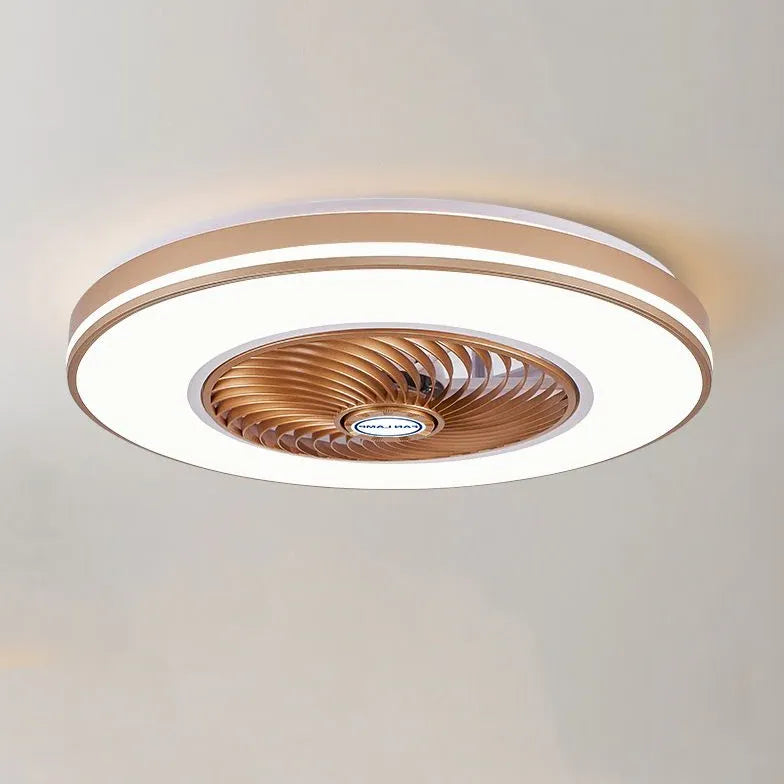 Round Dual-Tone Ceiling Fan with Light