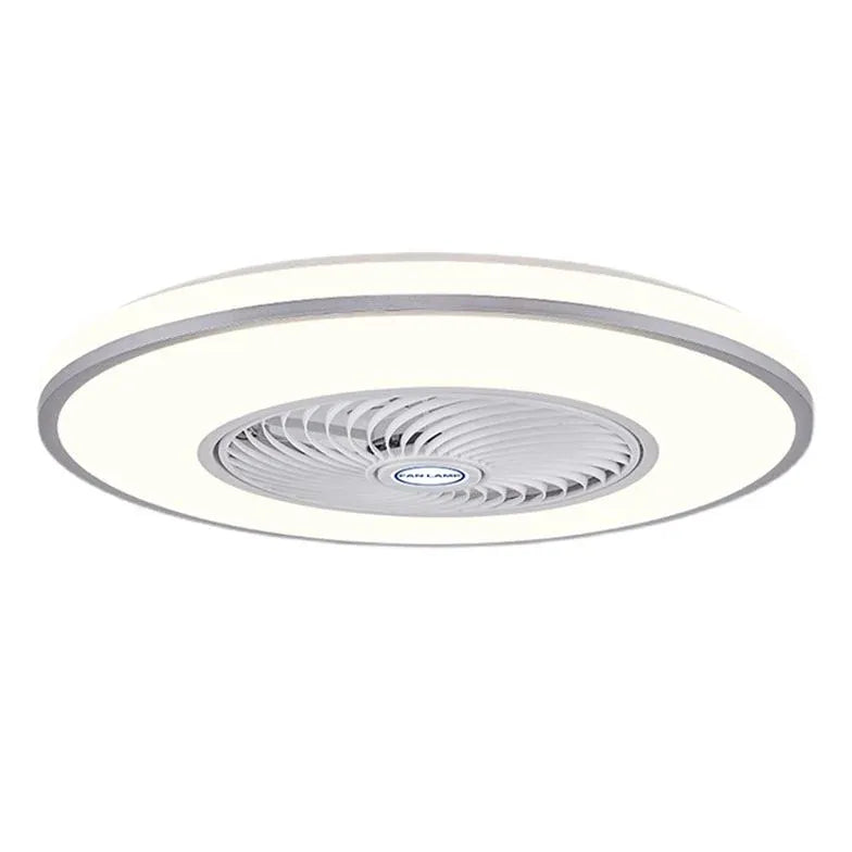 Round Dual-Tone Ceiling Fan with Light