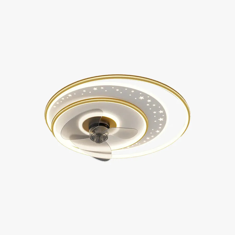 Ventilatore a soffitto di luce circolare con luce