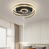 Ventilatore a soffitto di luce circolare con luce