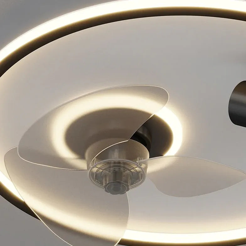 Ventilatore a soffitto di luce circolare con luce