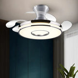 Transparent Ceiling Fan with Light Modern