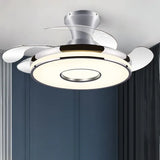 Transparent Ceiling Fan with Light Modern