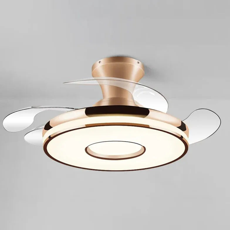 Transparent Ceiling Fan with Light Modern