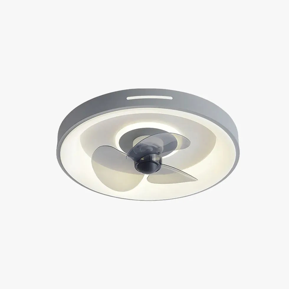 Square Three-Blade Ceiling Fan with Light