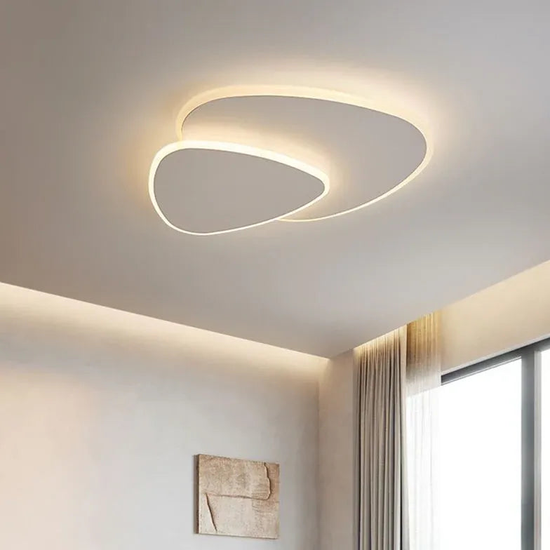 Plafoniera LED Doppia Luce Dimmerabile Bianco Design Moderno per Camera Letto