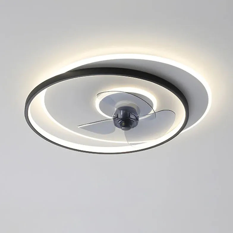 Double Ring Bedroom Ceiling Fan With Light