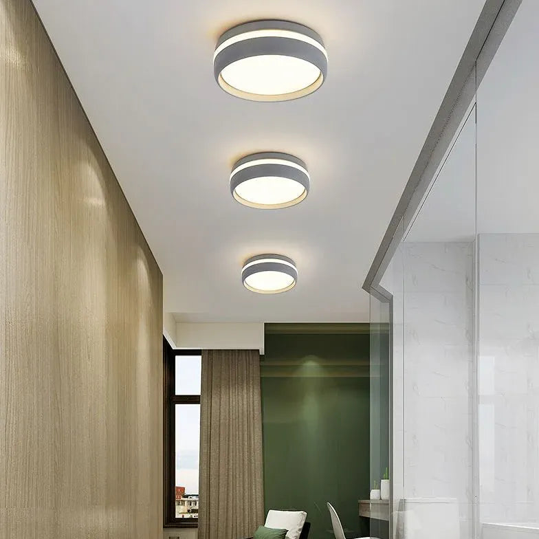 Plafoniera Moderna Tonda Due Colori Per Corridoio