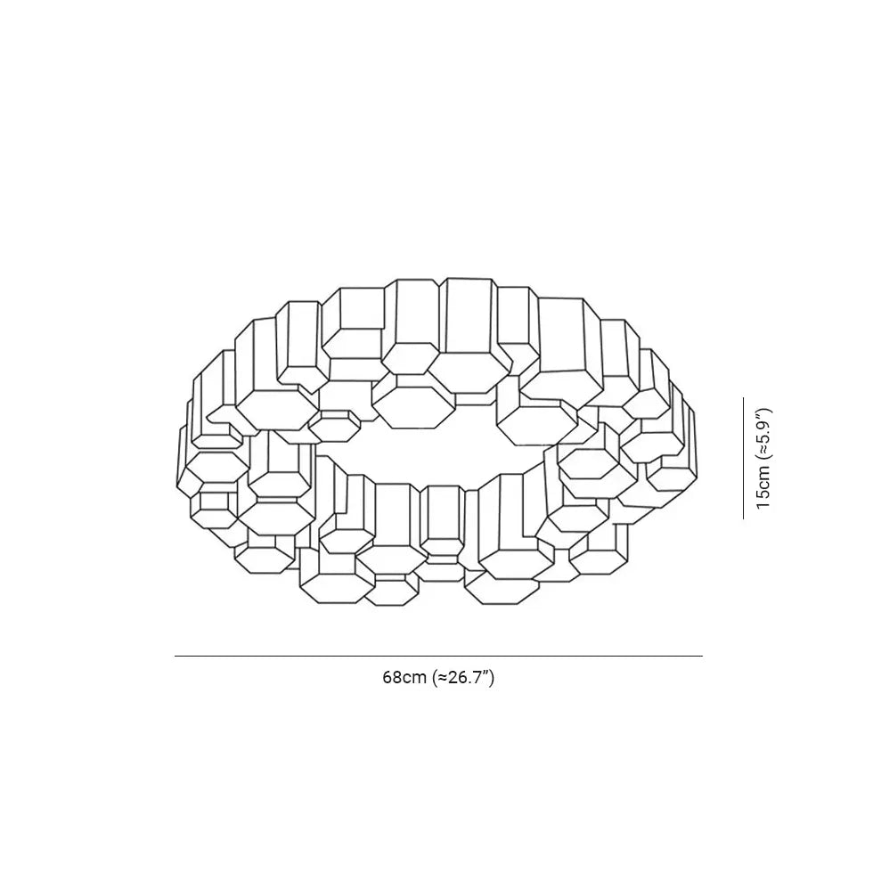 Art Deco Lampadari Trasparente Forma Rotonda Moderna