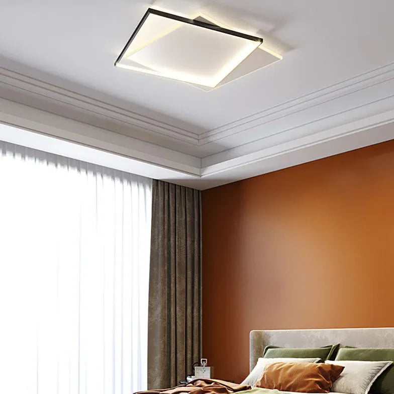 Black and White Dual-Tone Square Ceiling Light