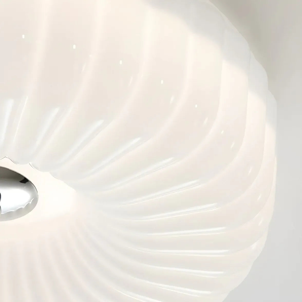 Petal-Shaped Round Lampshade Bathroom Ceiling Light