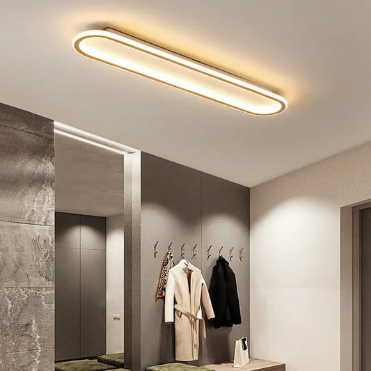 Plafoniera Lunga a Led Dimmerabili Stile Minimal per Corridoio