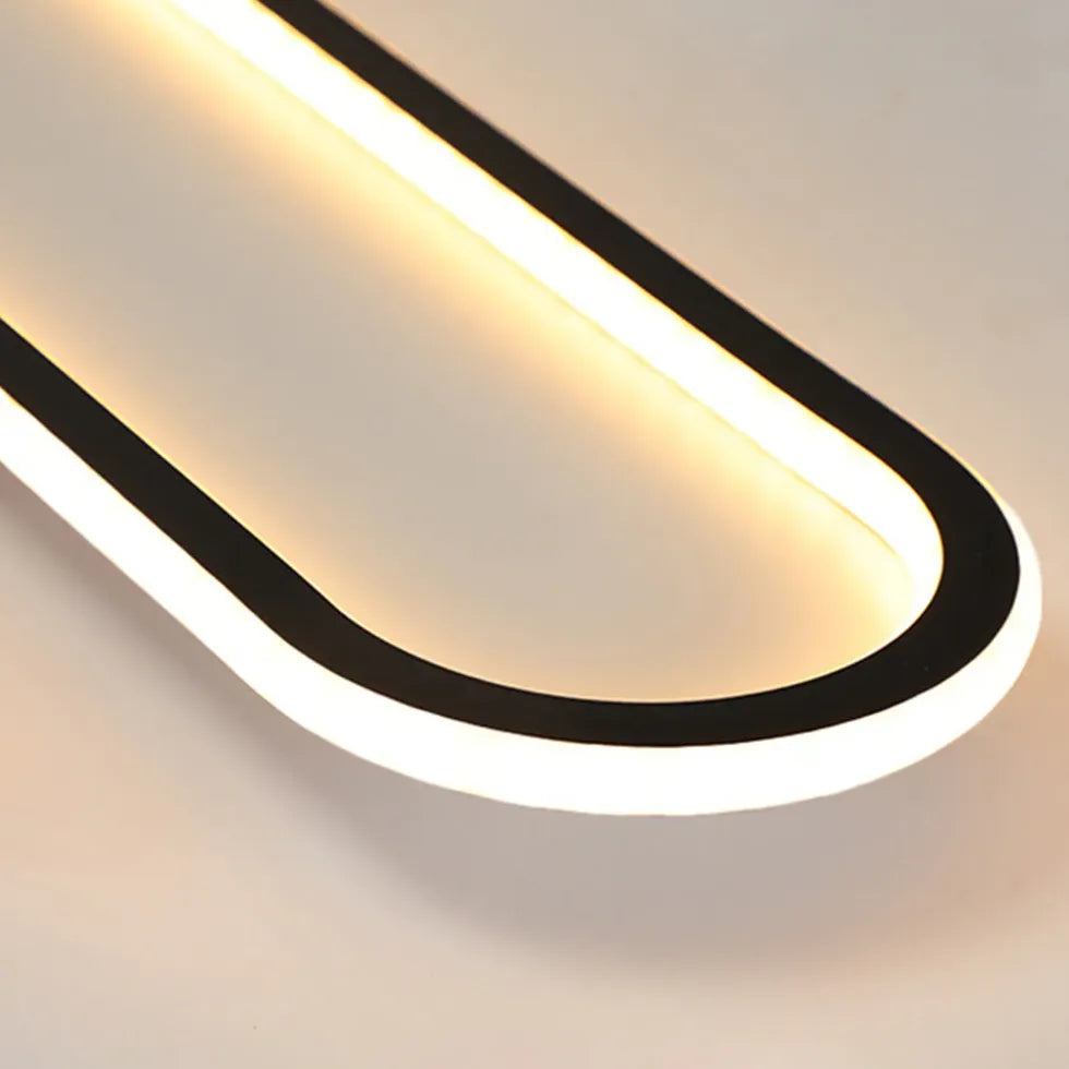 Elongated Oval LED Modern Flush Ceiling Lights