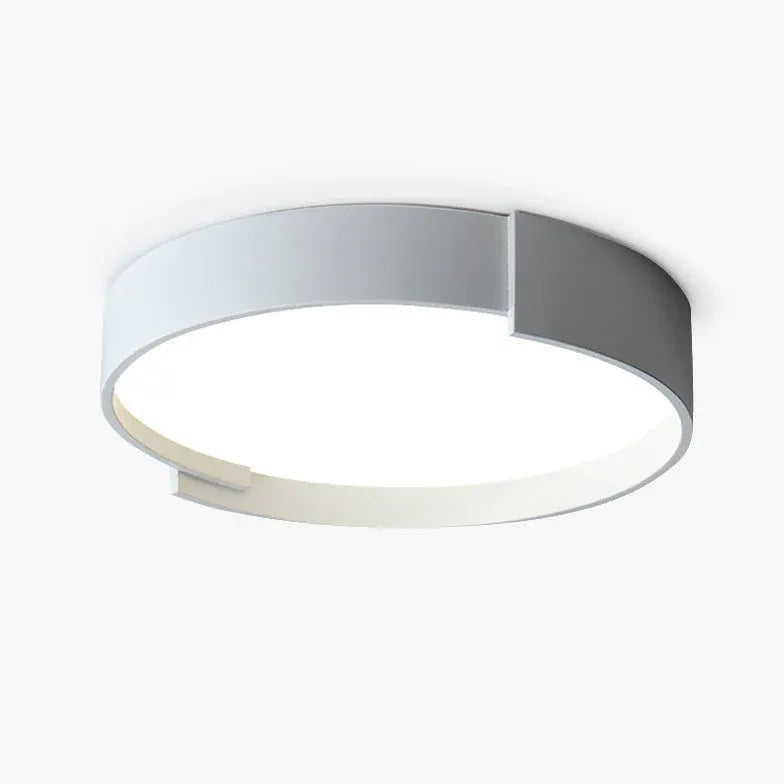 Notched Round Minimalist Ceiling Light