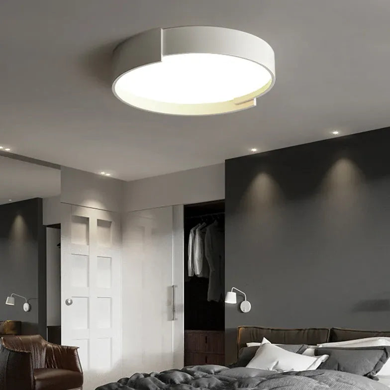 Notched Round Minimalist Ceiling Light