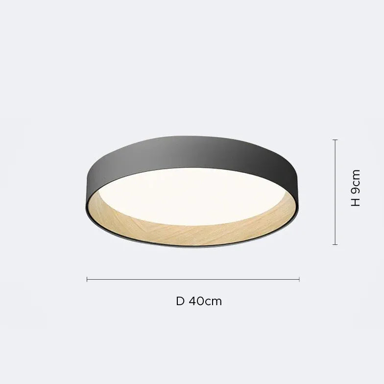 Gray Round Minimalist Modern Ceiling Light