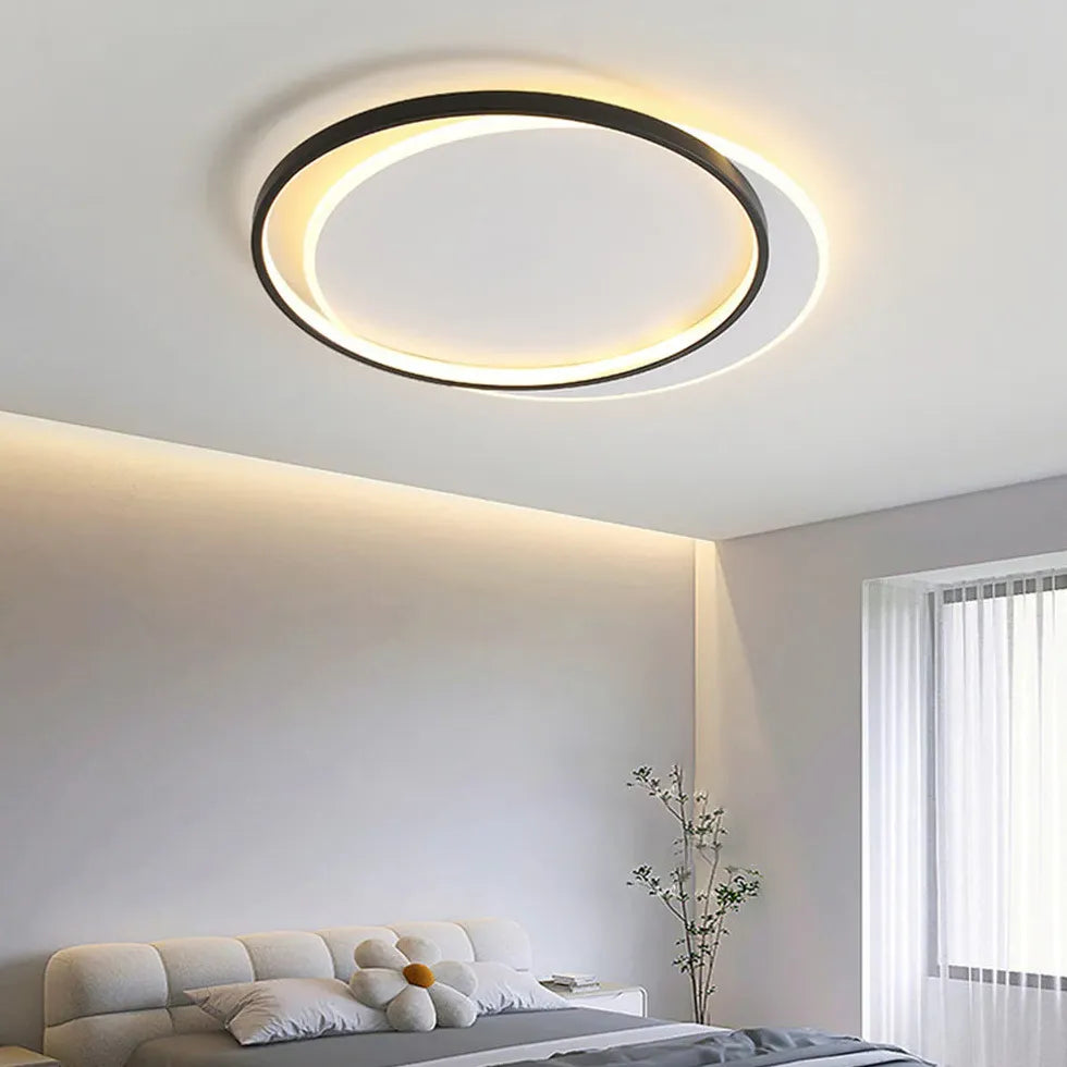 Dual Interlocking Ring LED Ceiling Light