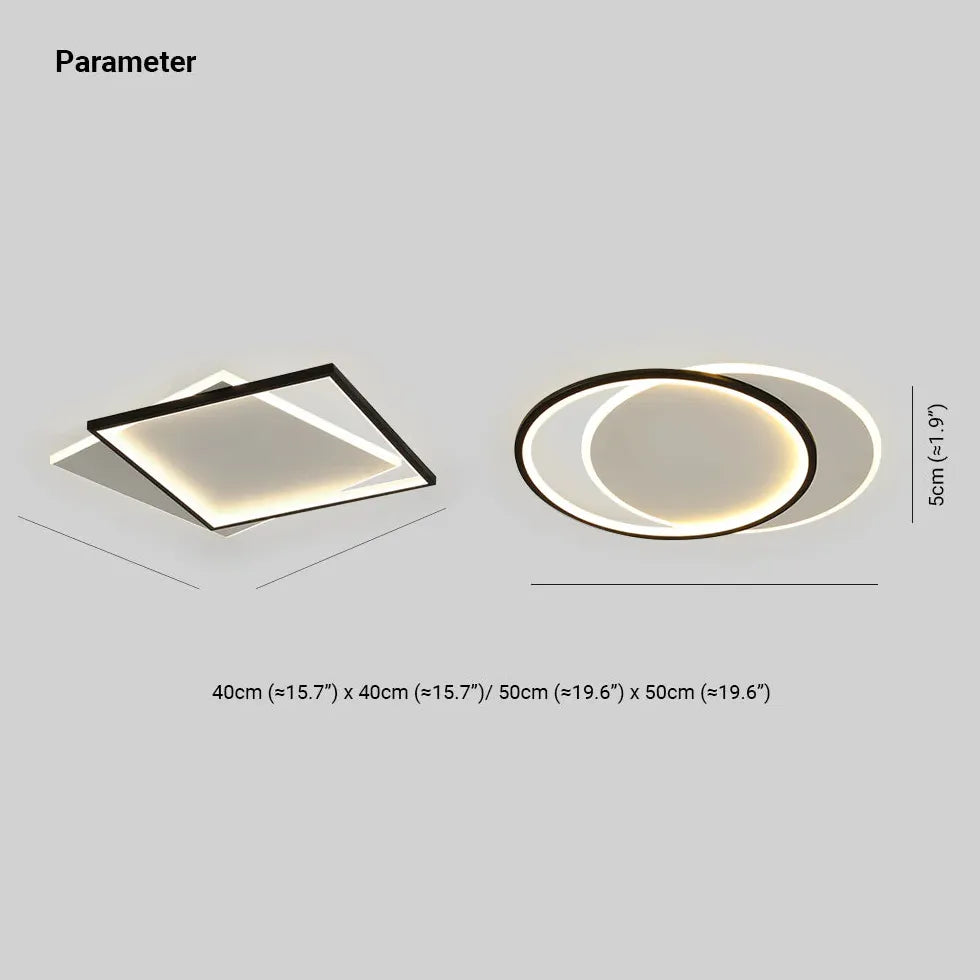 Dual Interlocking Ring LED Ceiling Light