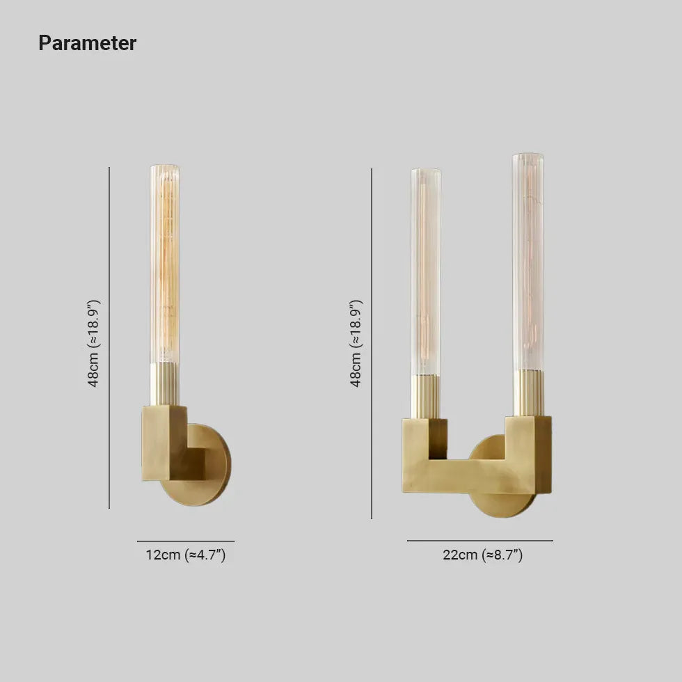 Applique da parete Industrial Tubo Metallico LED