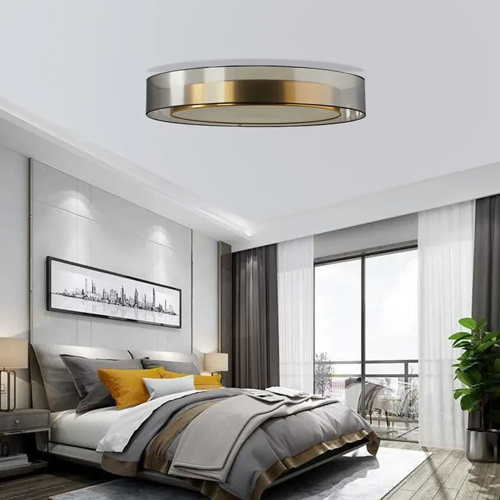 Double-Layer Frame Round PVC Ceiling Light