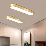 Long Oval Black and White LED Ceiling Light