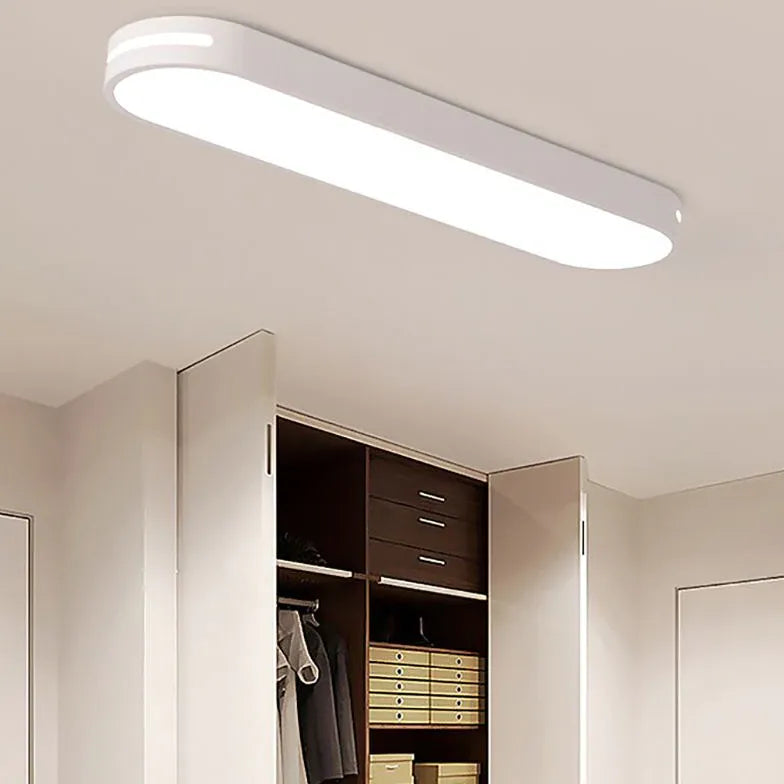 Long Oval Black and White LED Ceiling Light