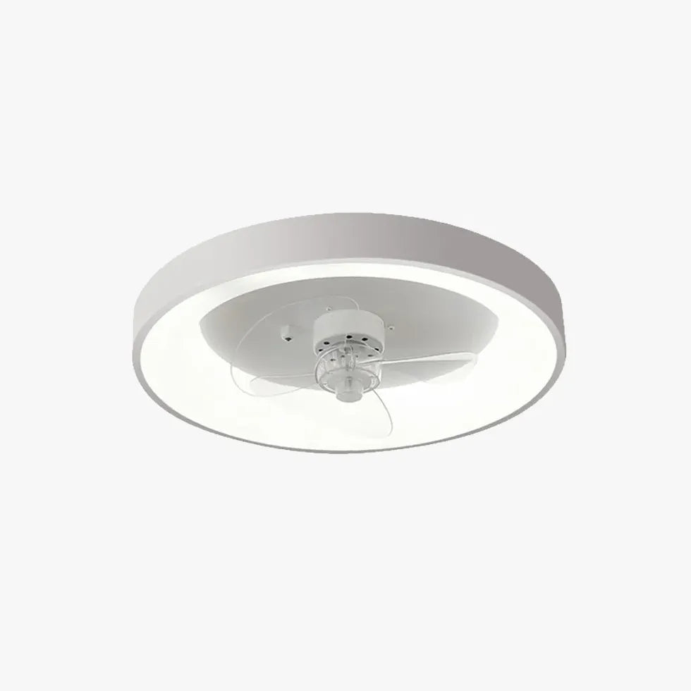 Ventole Lampadari Design Semplice Bianco Rotondo