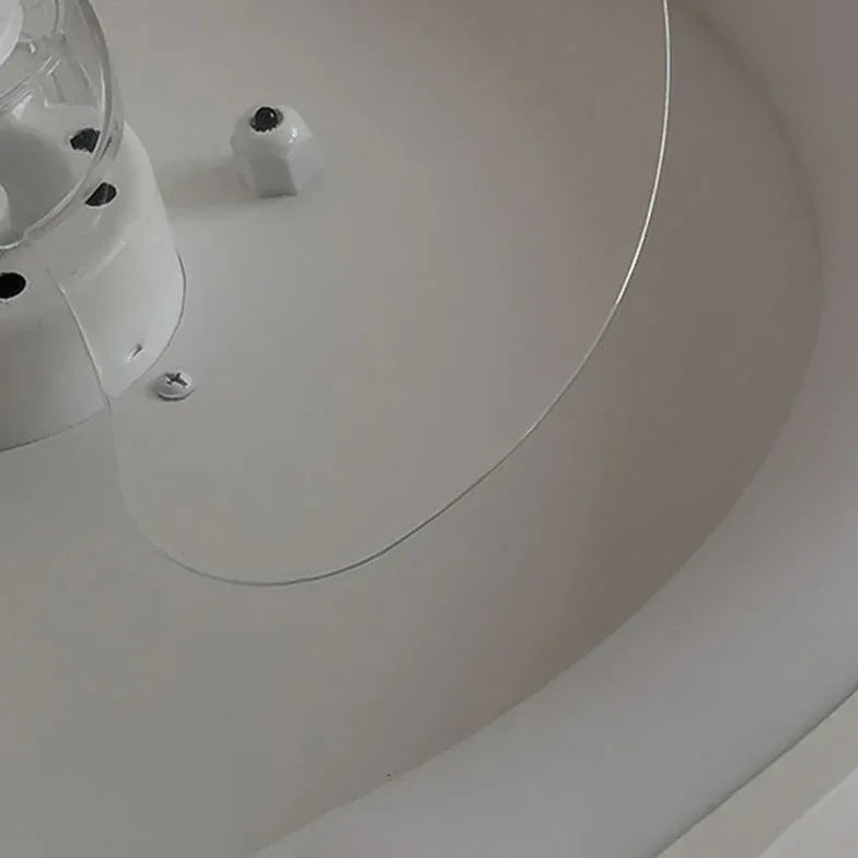 Ventole Lampadari Design Semplice Bianco Rotondo