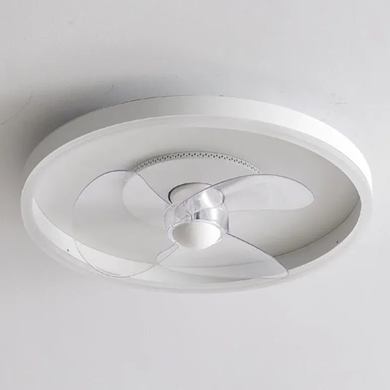 White Minimalist Ceiling Fan with Light