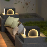 Semicircle Rectangle Led Outdoor Pillar Lights