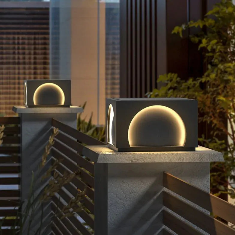 Semicircle Rectangle Led Outdoor Pillar Lights