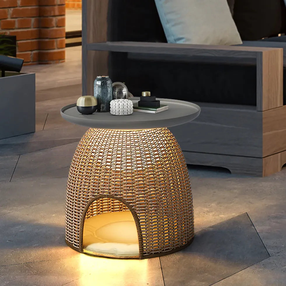 Rattan Lanterns Led Outdoor Floor Lamps