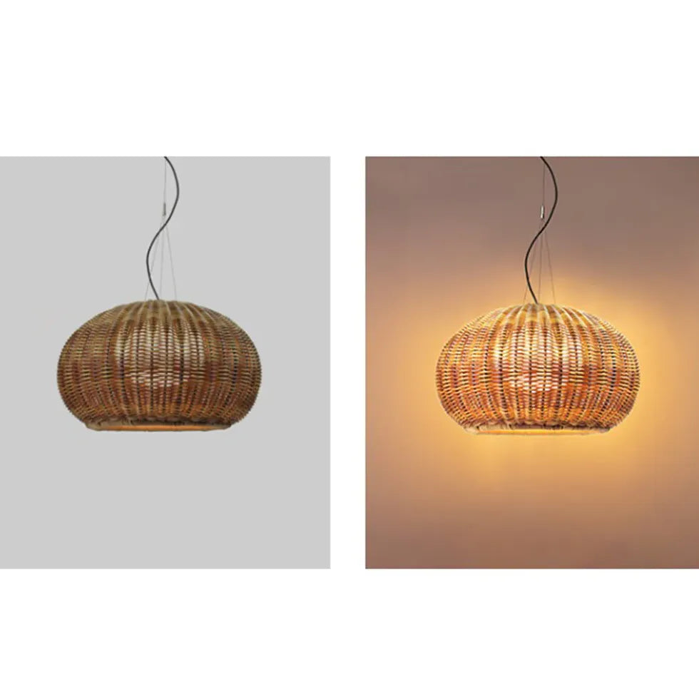 Lampadari a sospensione da esterno rattan rustico