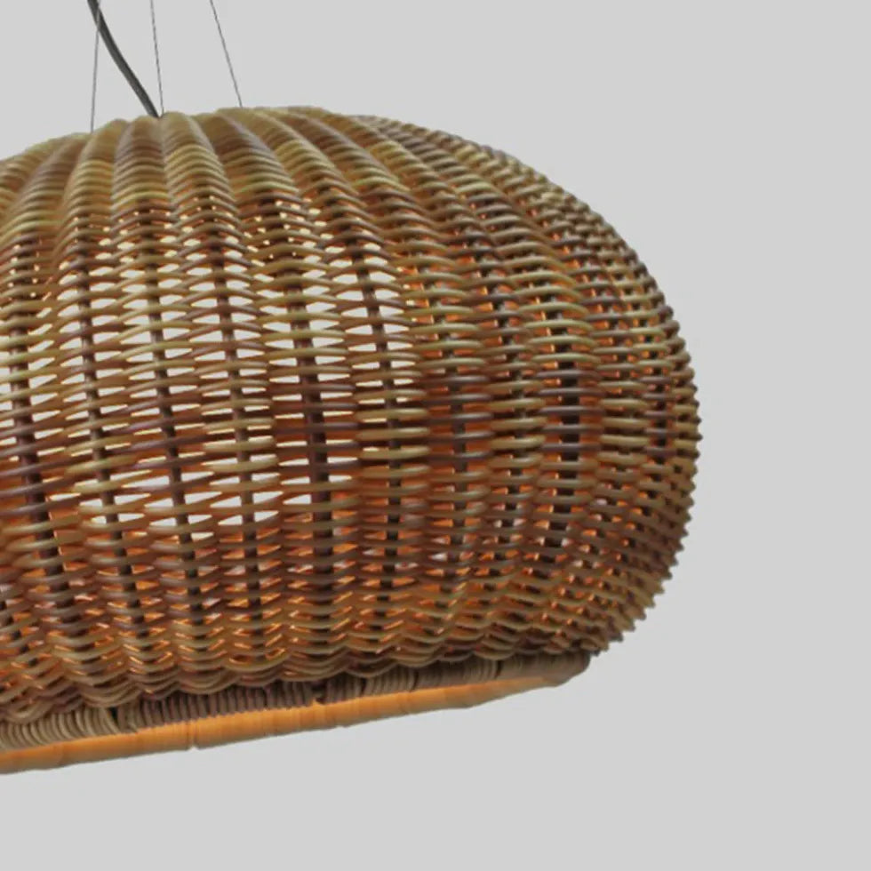 Lampadari a sospensione da esterno rattan rustico