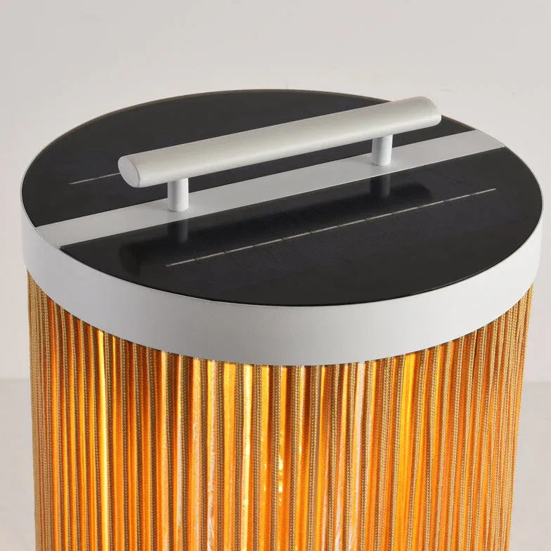 Cylindrical Rattan Luggage Outdoor Floor Lamps