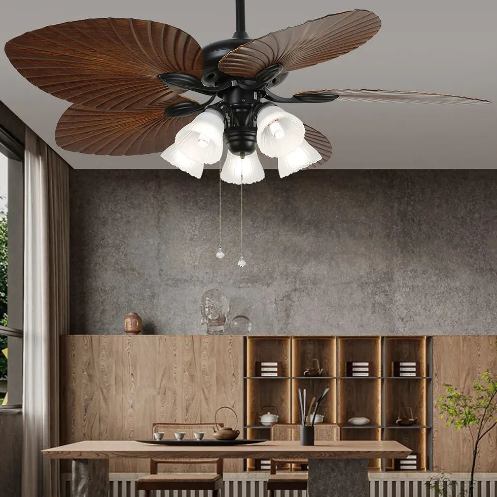 Lampadario con pale moderno stile industriale