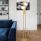 Two-Headed Glass Sphere Modern Floor Lamp