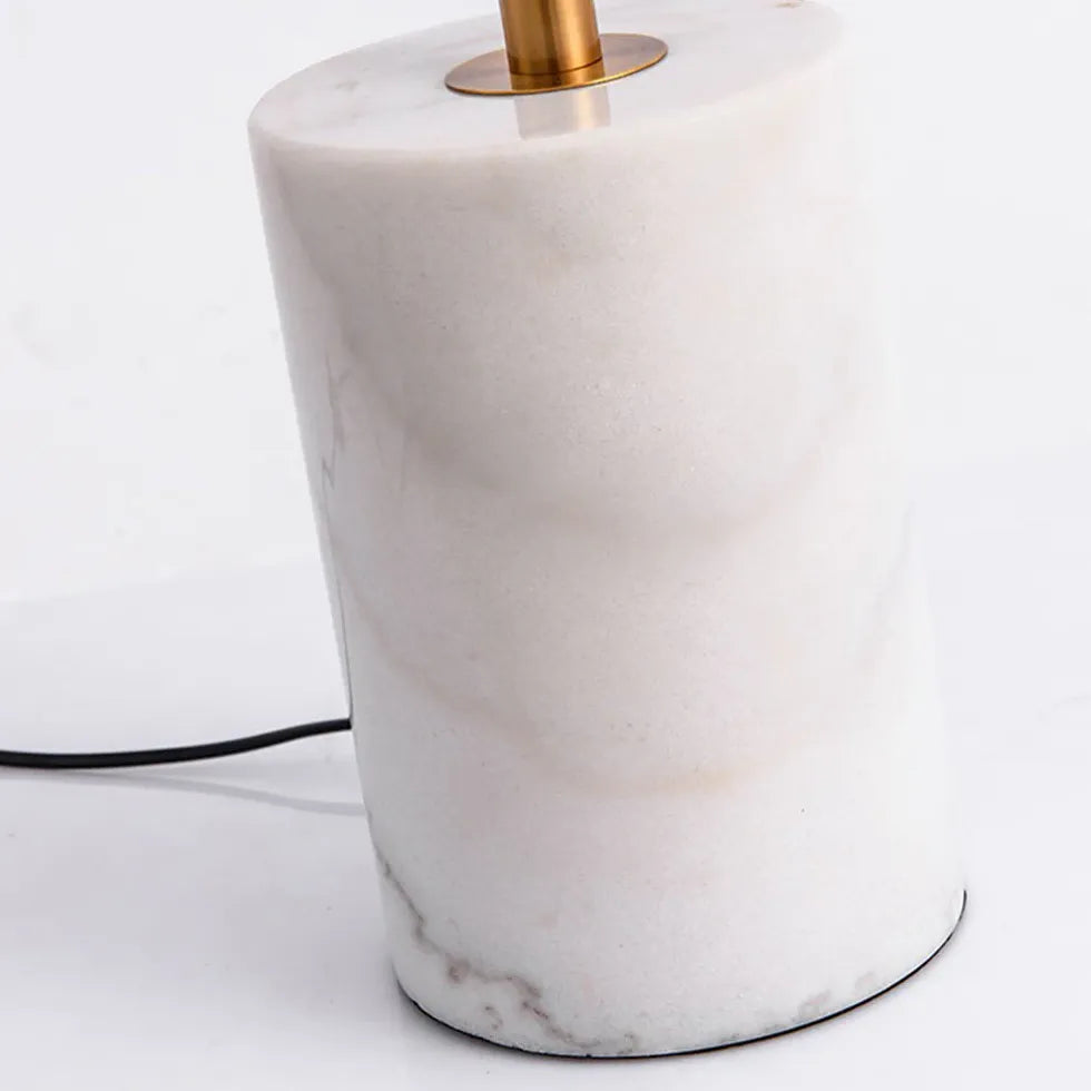 Minimalist Gold Floor Lamp with Table