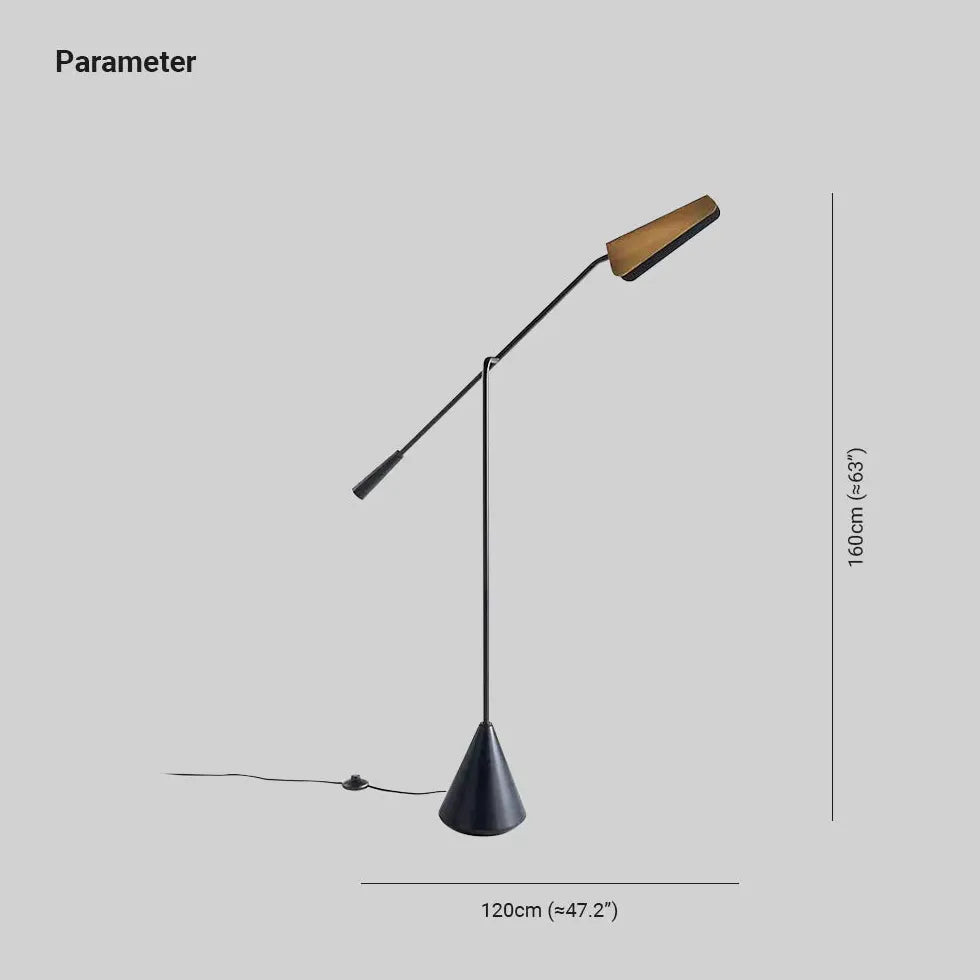 Adjustable Folding Minimalist Modern Black Floor Lamp