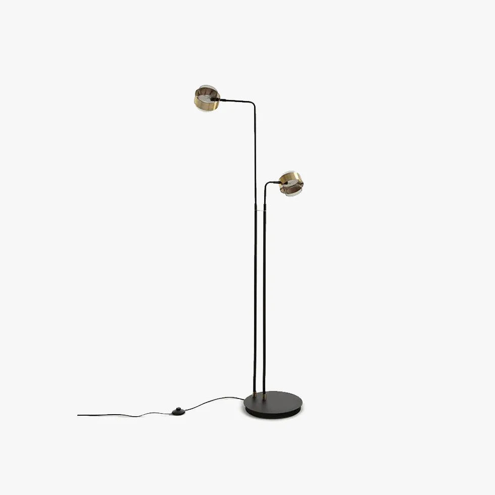 Lampada da pavimento minimalista moderna a doppio rod