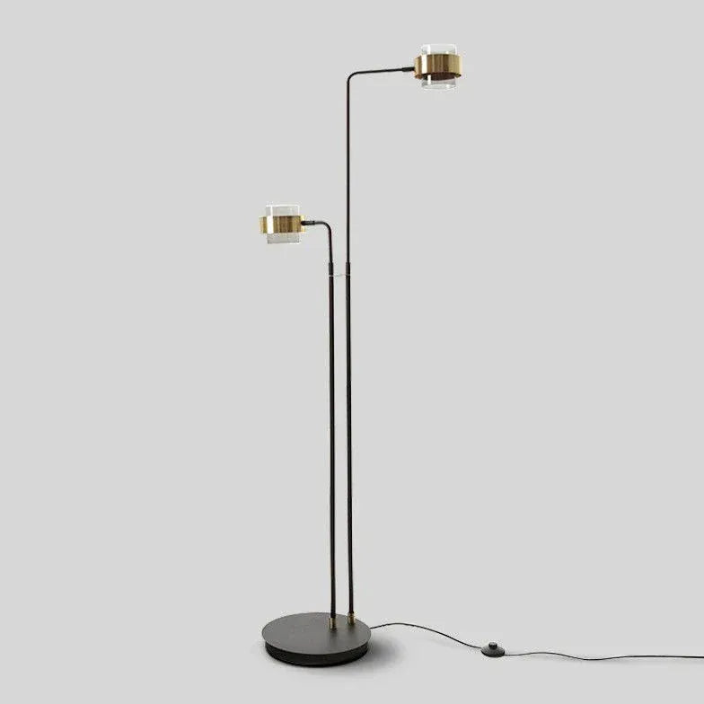 Lampada da pavimento minimalista moderna a doppio rod