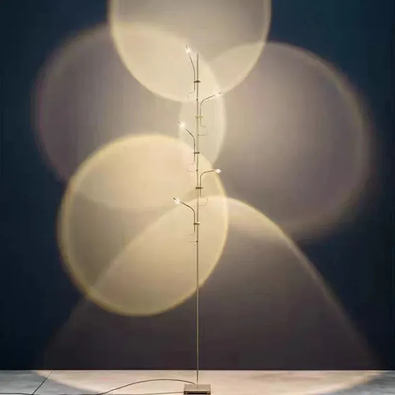 Slender Stand Floor Lamp with Shadow Decoration