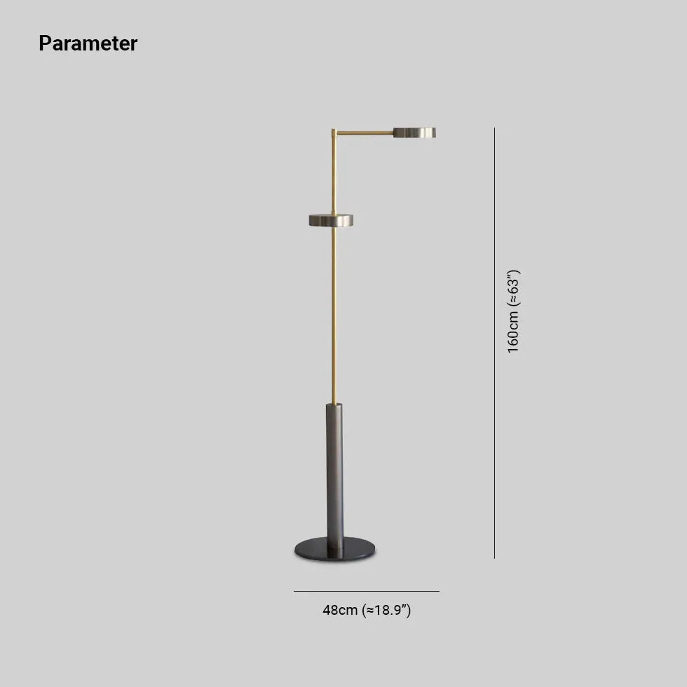 Disco d'oro a doppio tetto lampada da pavimento minimalista moderno