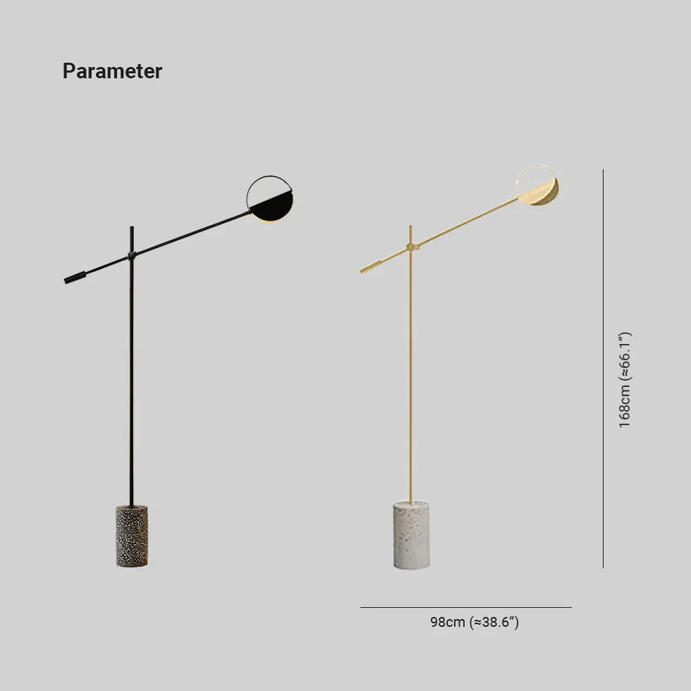 Lampada da pavimento pieghevole moderna minimalista nera