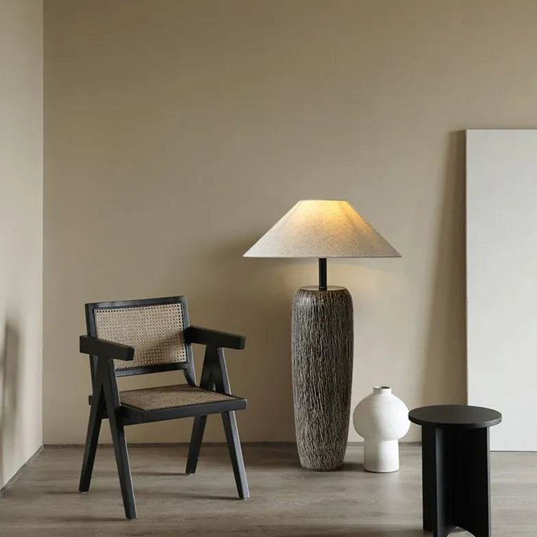 Umbrella-Shaped Textured Minimalist Modern Floor Lamp