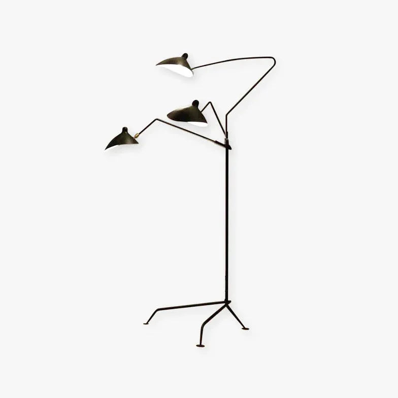 Black Slender Triangular Floor Lamp