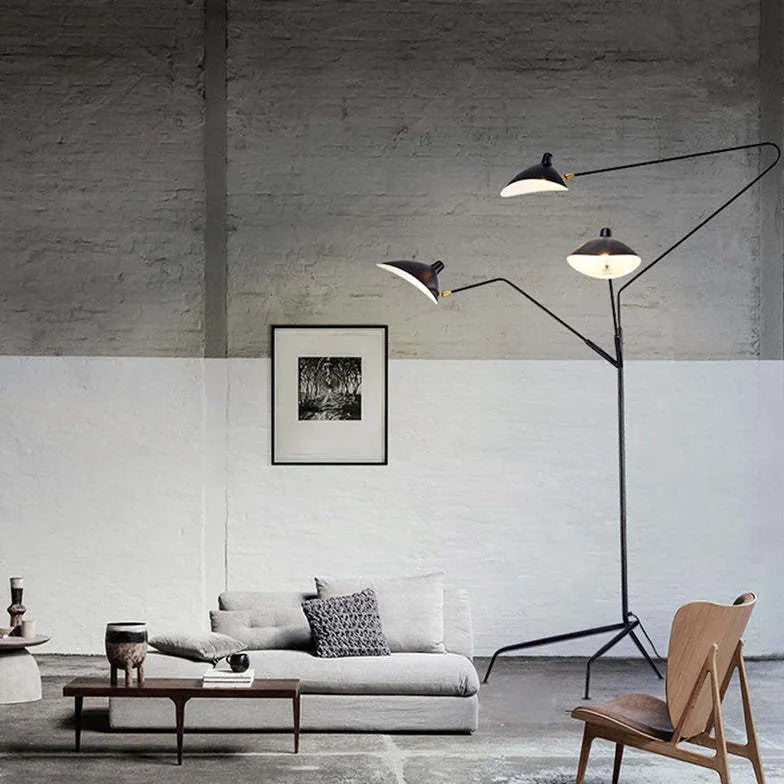 Black Slender Triangular Floor Lamp