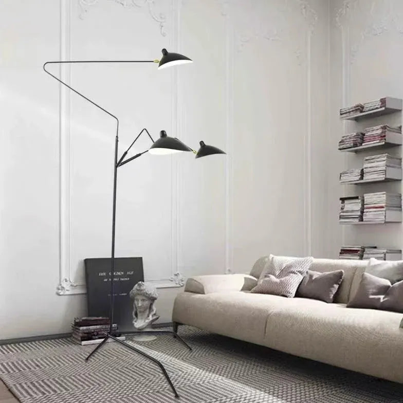 Black Slender Triangular Floor Lamp