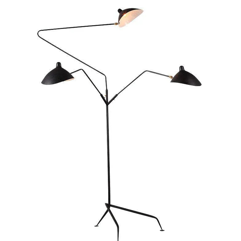 Black Slender Triangular Floor Lamp