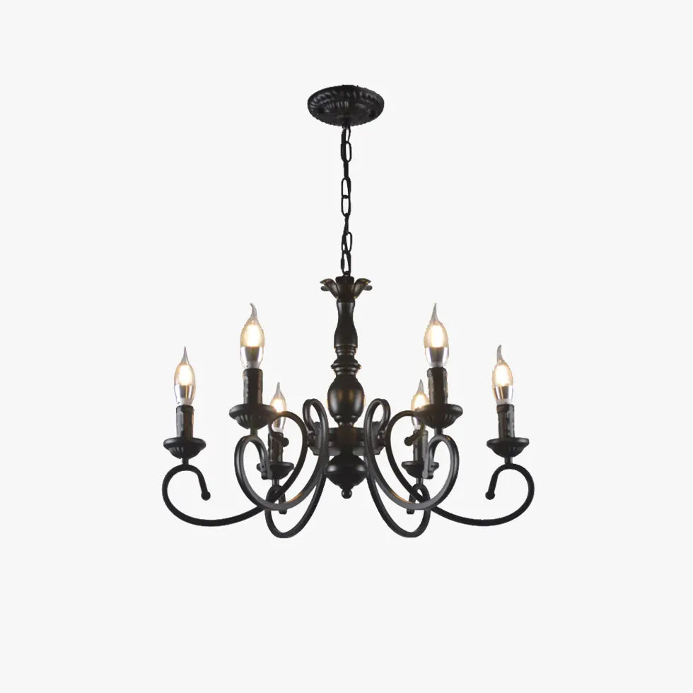 Lampadario a sospensione Vintage Candelabro Nero